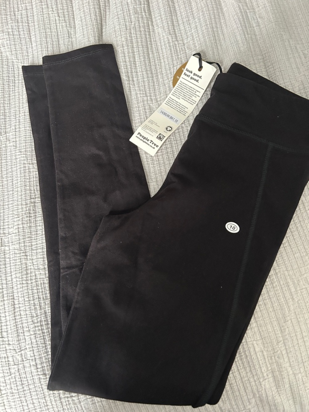 People Tree Black High-Rise Active Leggings